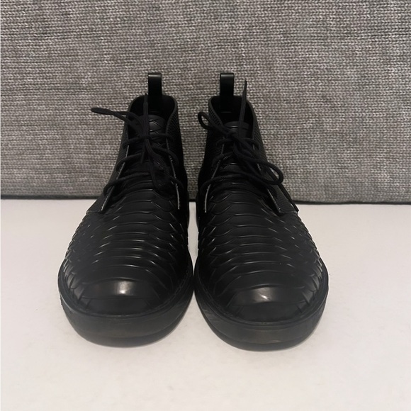 MELISSA + BAJA EAST Black Desert Python Embossed Lace Up Ankle Booties Size 9 - Picture 5 of 13